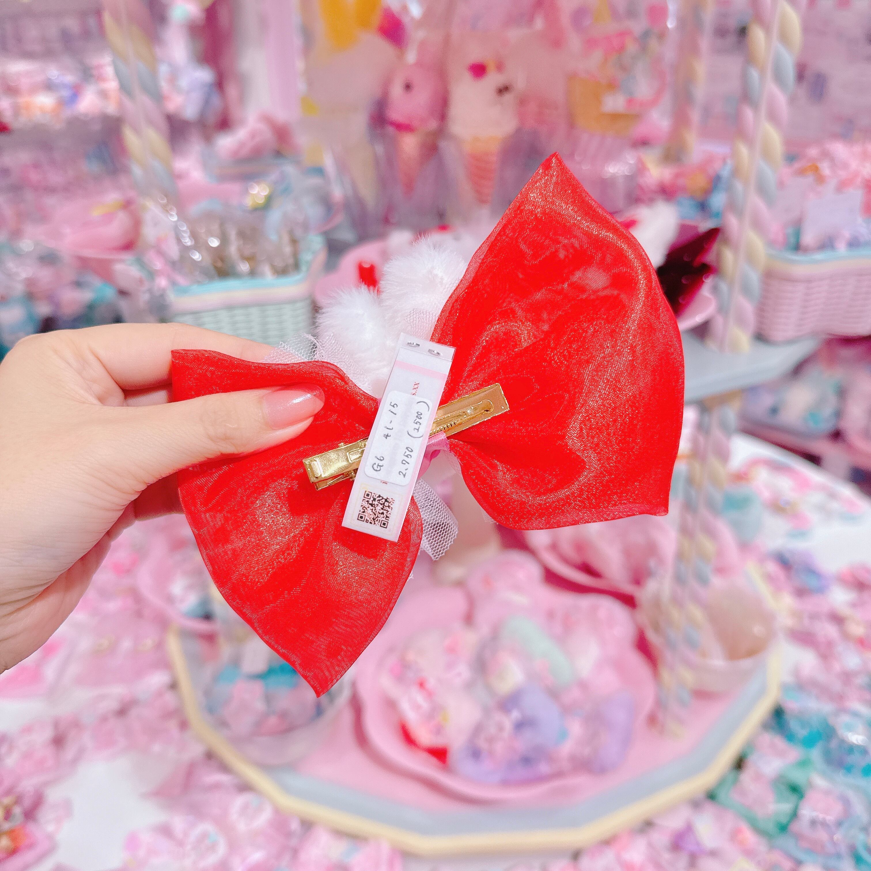 【G6】41-15モグモグちゃんシフォンフリルヘアクリップ