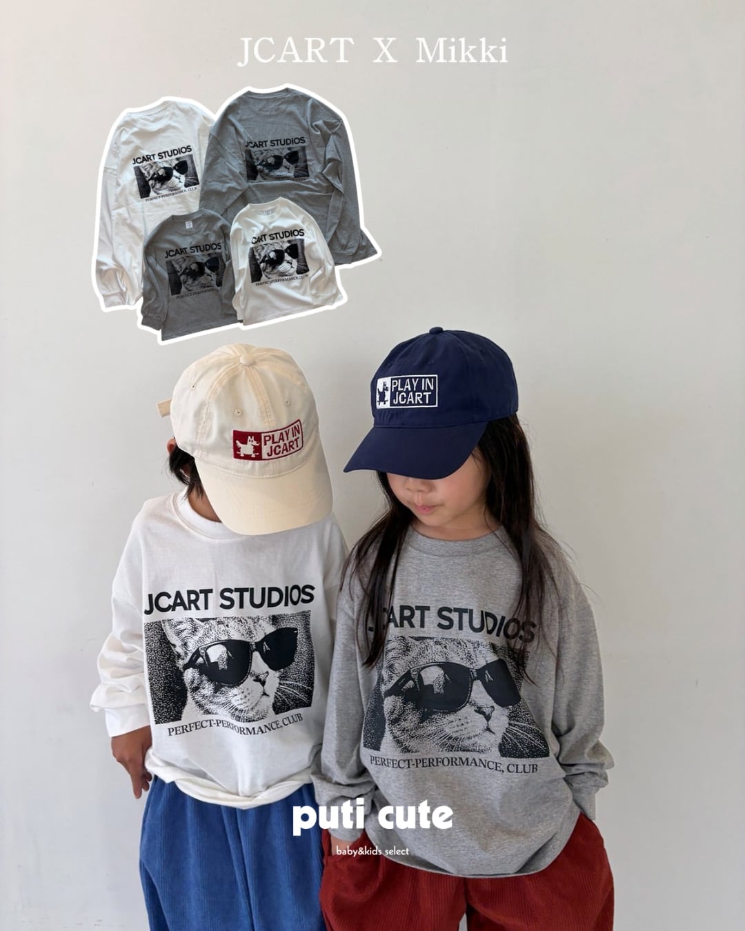 90-150・ADULT ꒰ 予約 ꒱ Vintage Cat Long-sleeved T / Mikki ⸝⋆