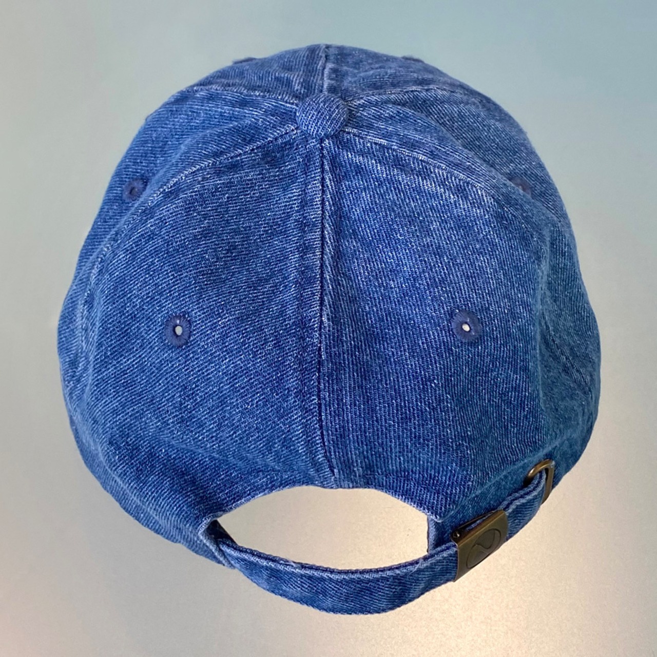 ローキャップ／デニム／イニシャルロゴ(刺繍)