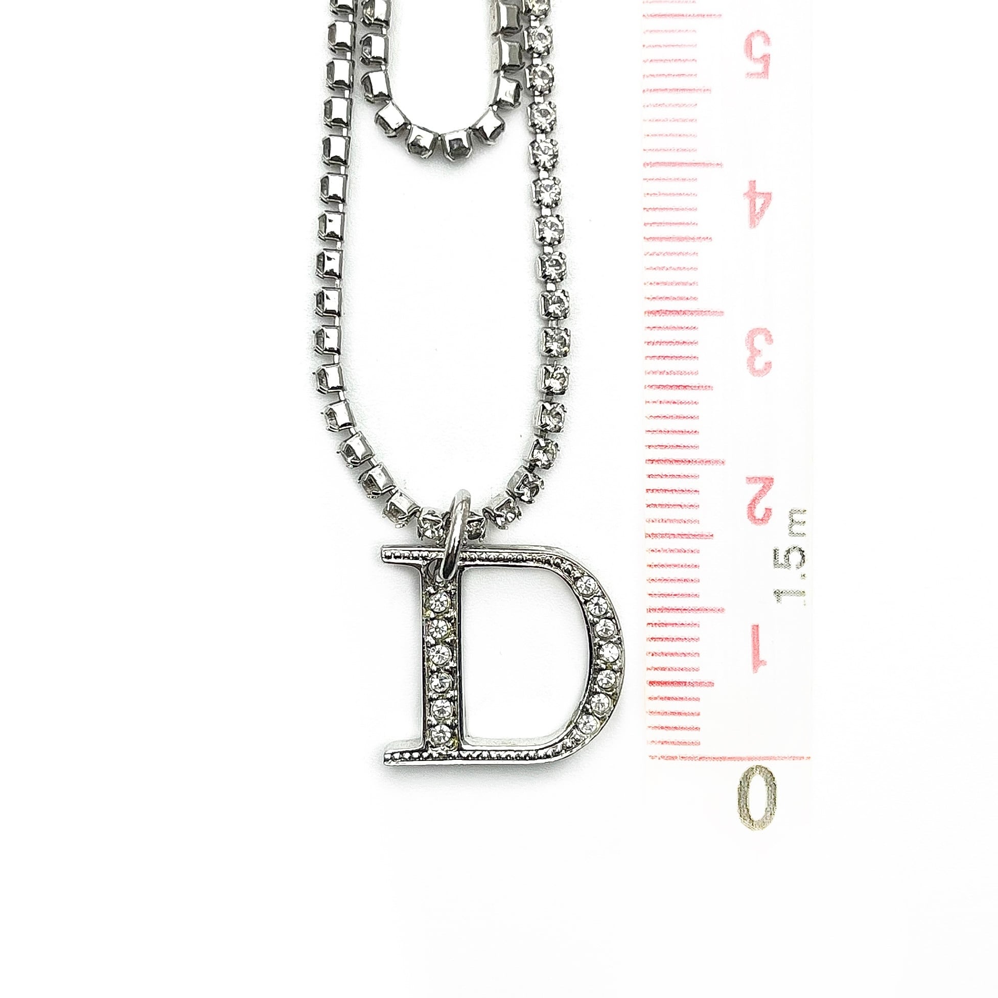 Christian Dior クリスチャンディオール ネックレス 2連 Dモチーフ 総 