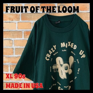 【FRUIT OF THE LOOM】90s 深緑 ビンテージ Tシャツ