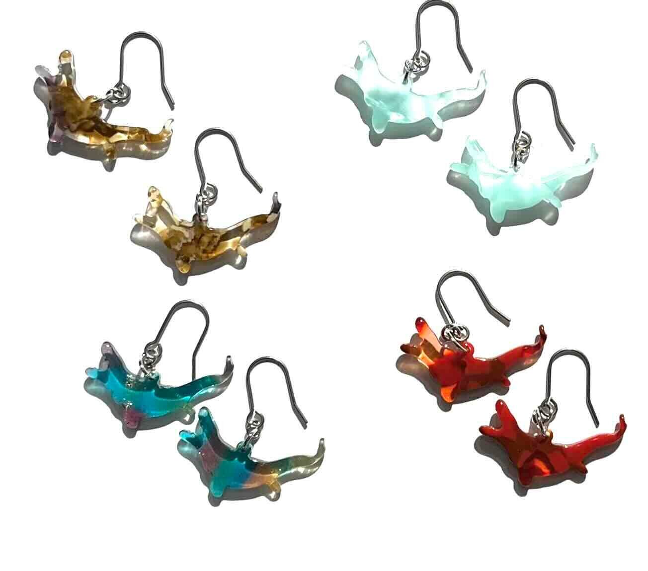 ☆恐竜ピアス・イヤリング☆モササウルス【メガネ産地福井～メガネ素材