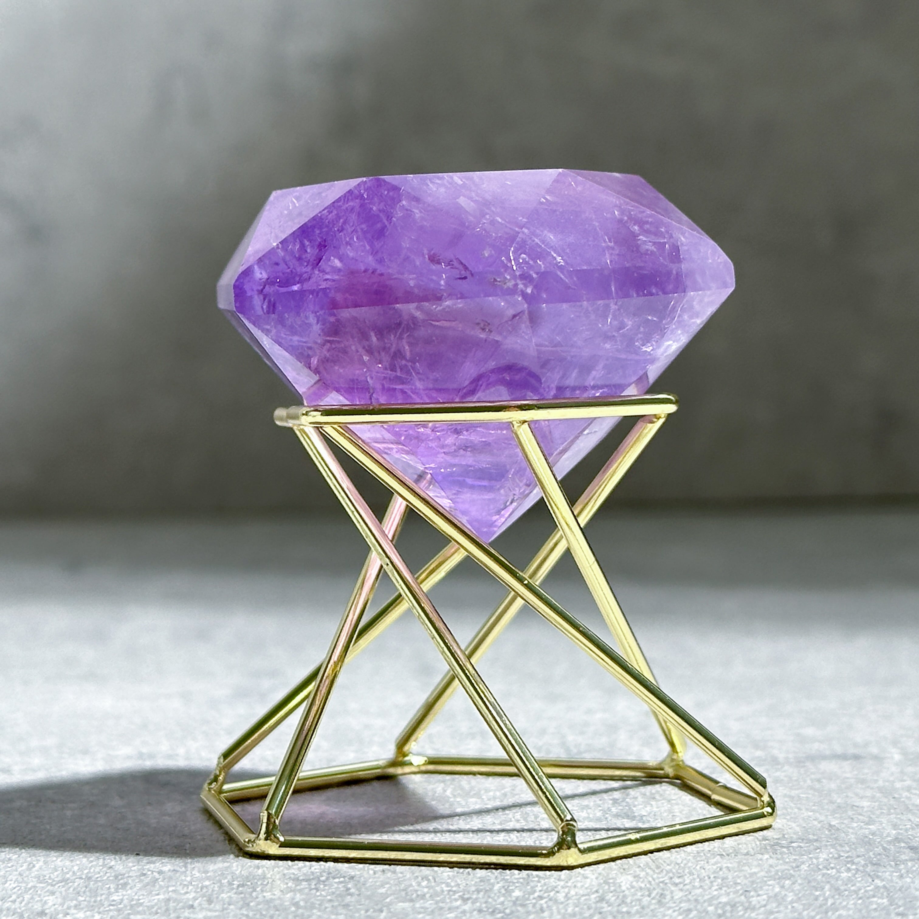 虹◎ファントムアメジスト ダイヤモンドカット22◇Amethyst Diamond