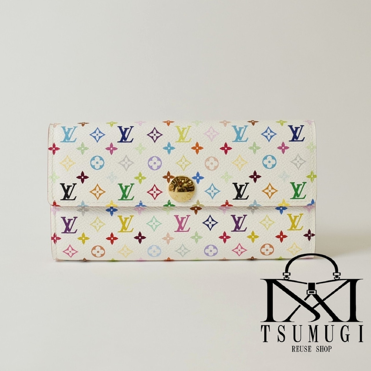 LOUIS VUITTON ルイヴィトン モノグラム ポルトフォイユ サラ マルチカラー M93532 ブロン