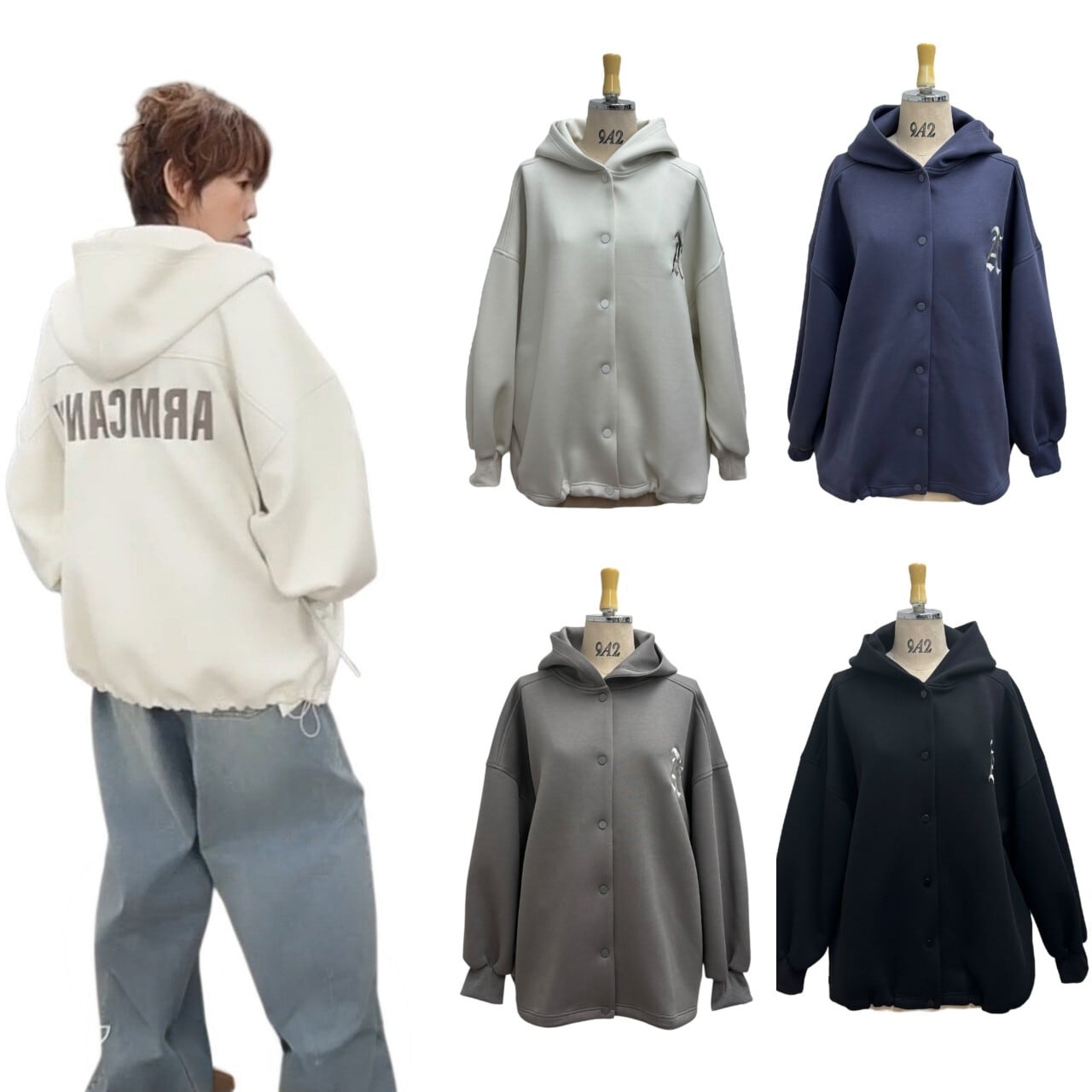 SALE【ayane】ダンボール素材フーディブルゾン 816313 アヤン | red earth
