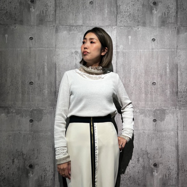 アシンメトリートランスペアレントTシャツ