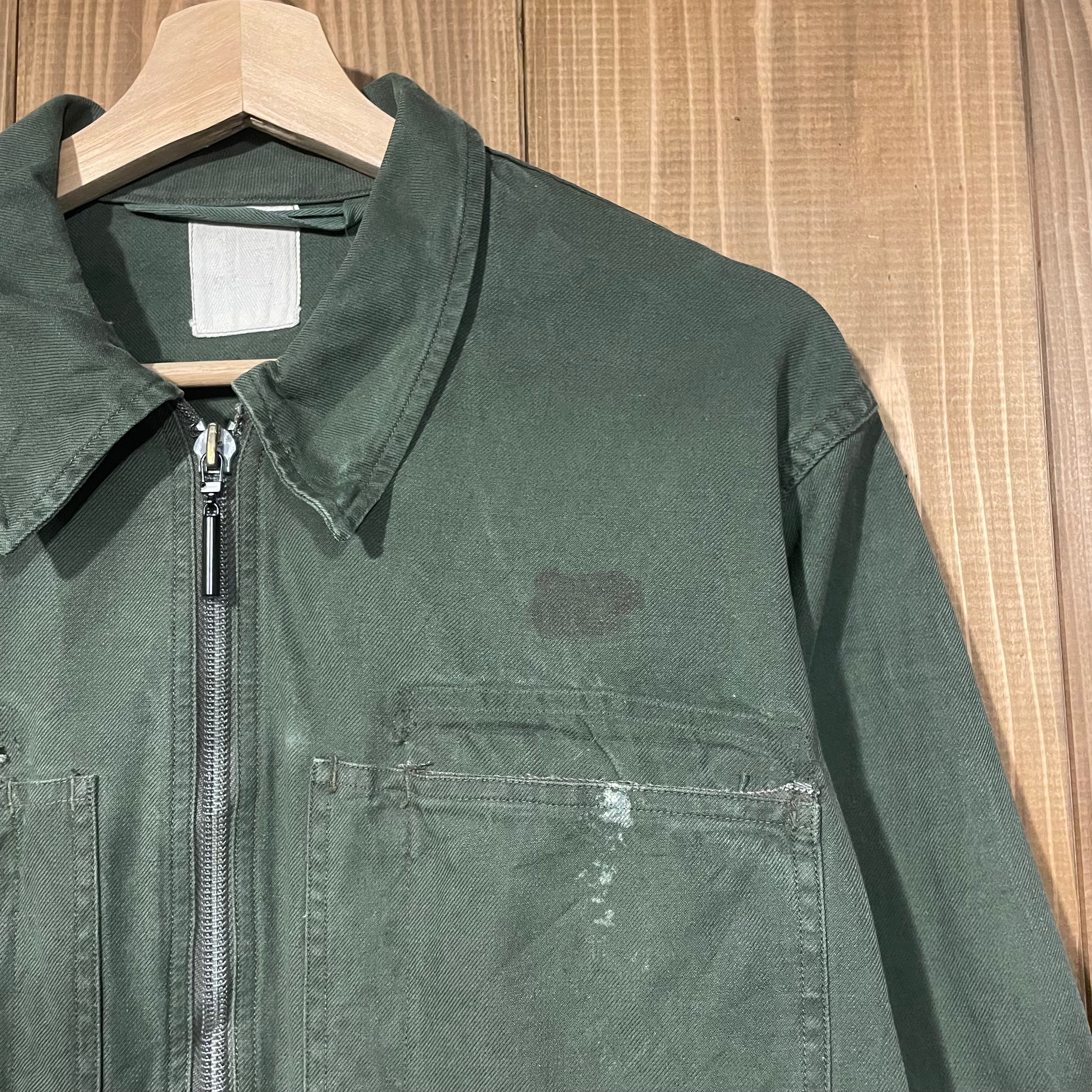 50s 60s フランス軍 メカニックワークジャケット ヴィンテージ 60s French Army メカニックジャケット フランス軍 ユーロ