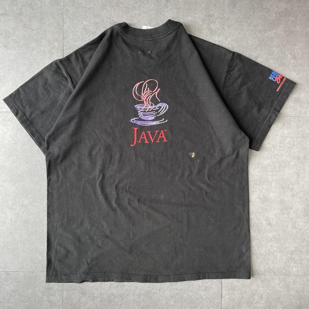 GF654 90s JAVA ロゴ プログラム言語 Tシャツ IT系 企業T 黒 GF654 90s JAVA ロゴ プログラム言語 Tシャツ IT系 企業T 黒