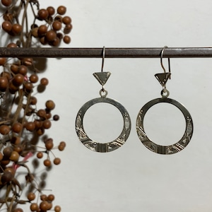 Tuareg Silver  Circle Earrings