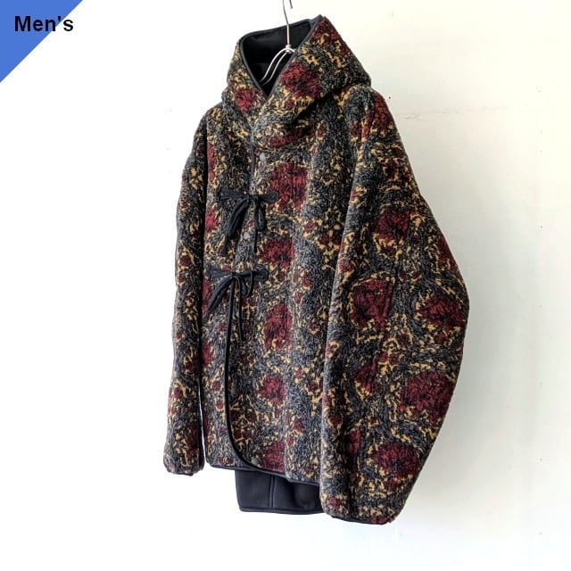 norbit リバティプリントボアジャケット Liberty Fabrics Print Boa Jacket (Gray)
