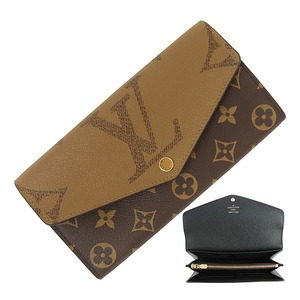 Unused LOUIS VUITTON ルイヴィトン ポルトフォイユ サラ モノグラム ジャイアント リバース M80726 ブラウン 長財布 二つ折り長財布 未使用品