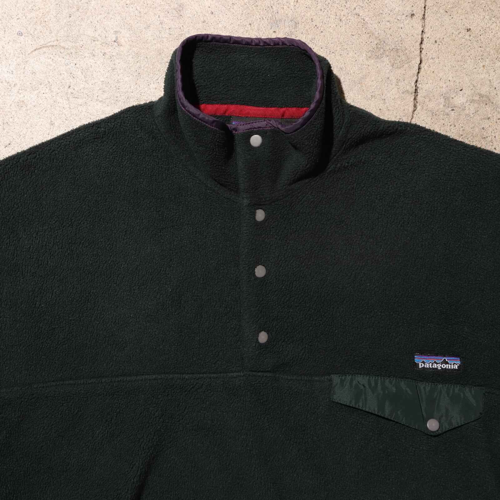 L 90s ハンターグリーン シンチラ スナップT Patagonia パタゴニア 緑  