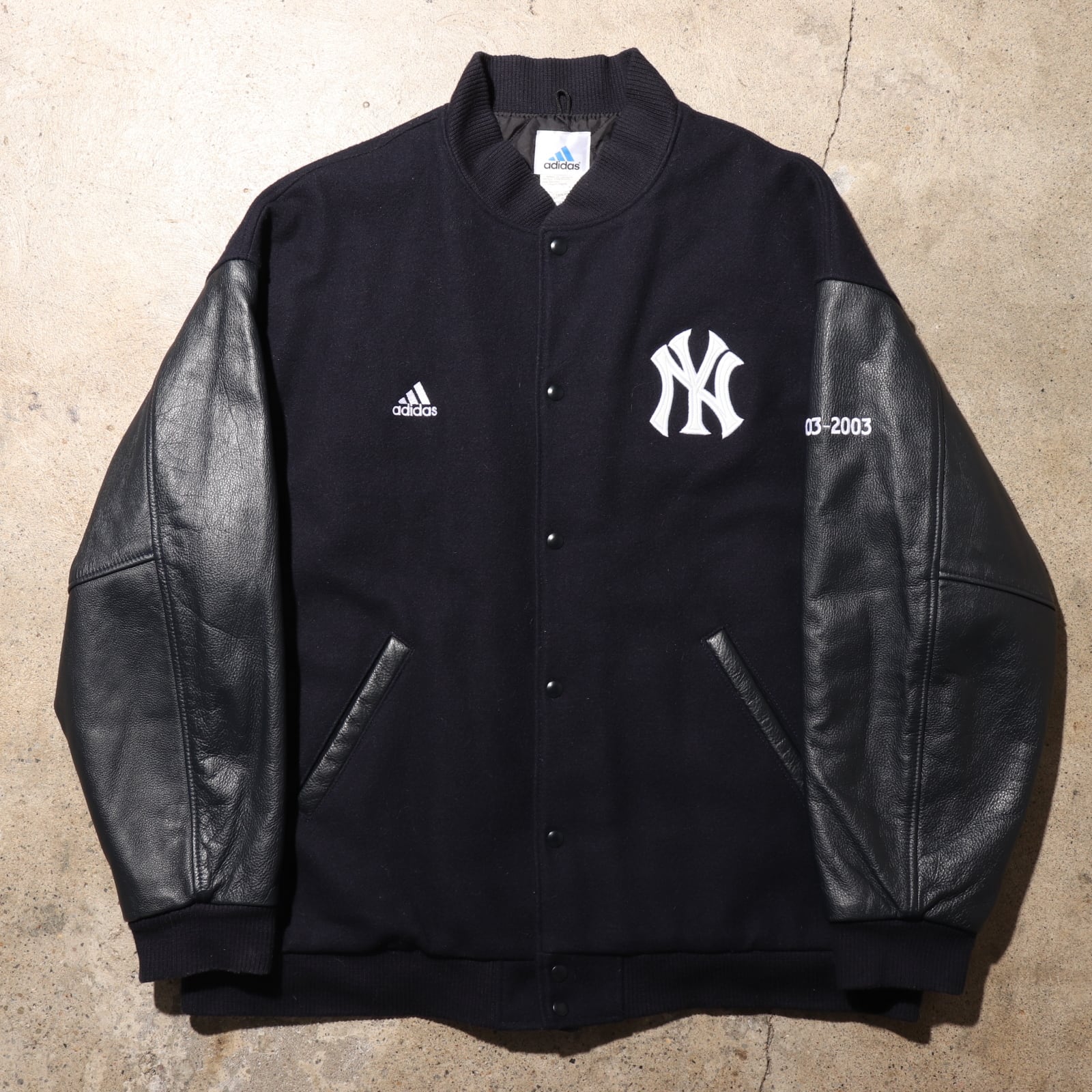 美品 M Adidas Yankees スエードレザー 刺繍 スタジャン ヤンキース 