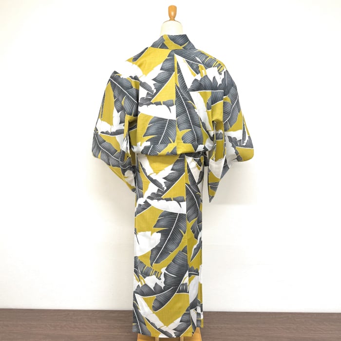 撫松庵 レディース 浴衣 芭蕉葉 カラシ プレタ ゆかた ユカタ 単品