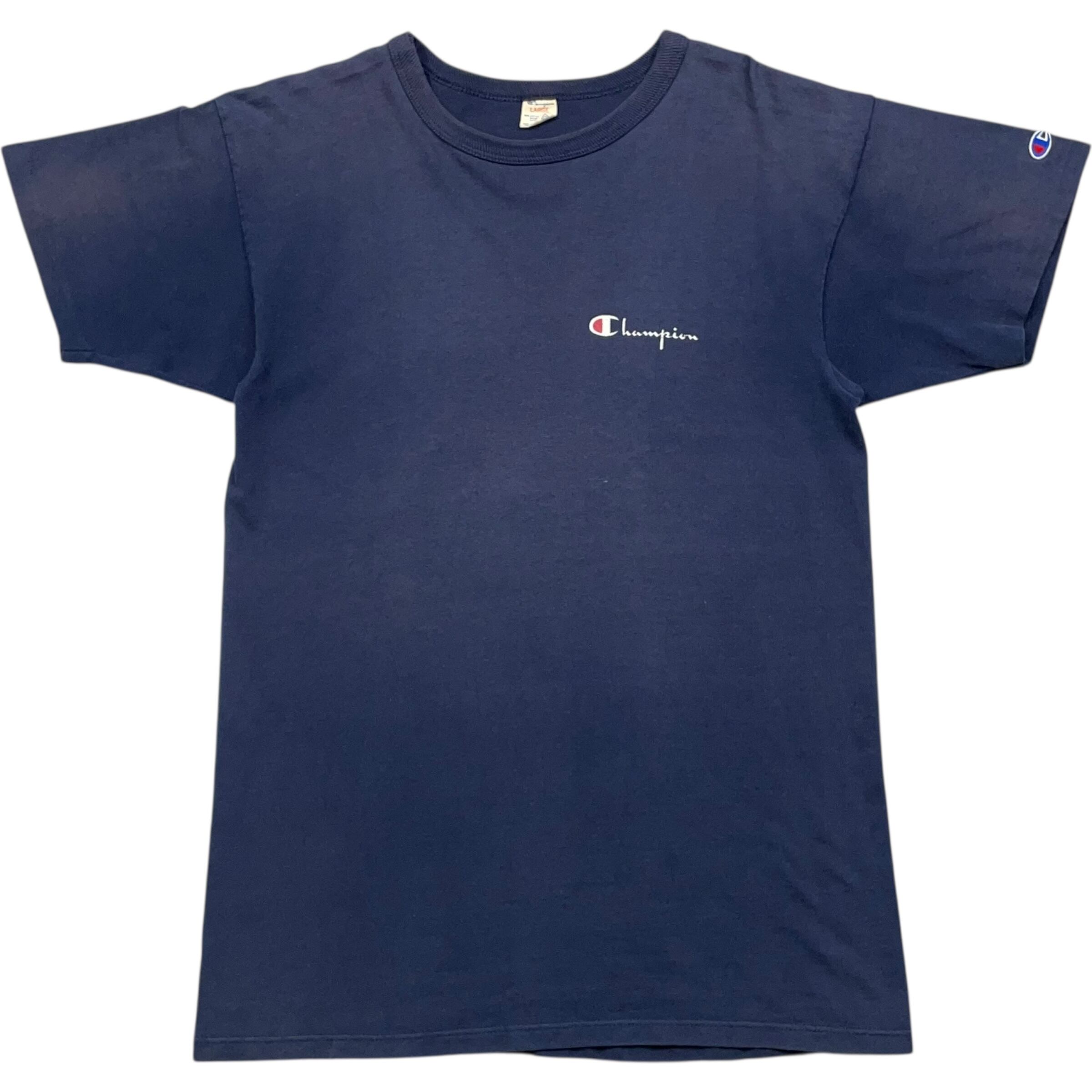 《L》 champion チャンピオン Tシャツ ロゴプリント ネイビー USA製 80年代 vintage no.7990