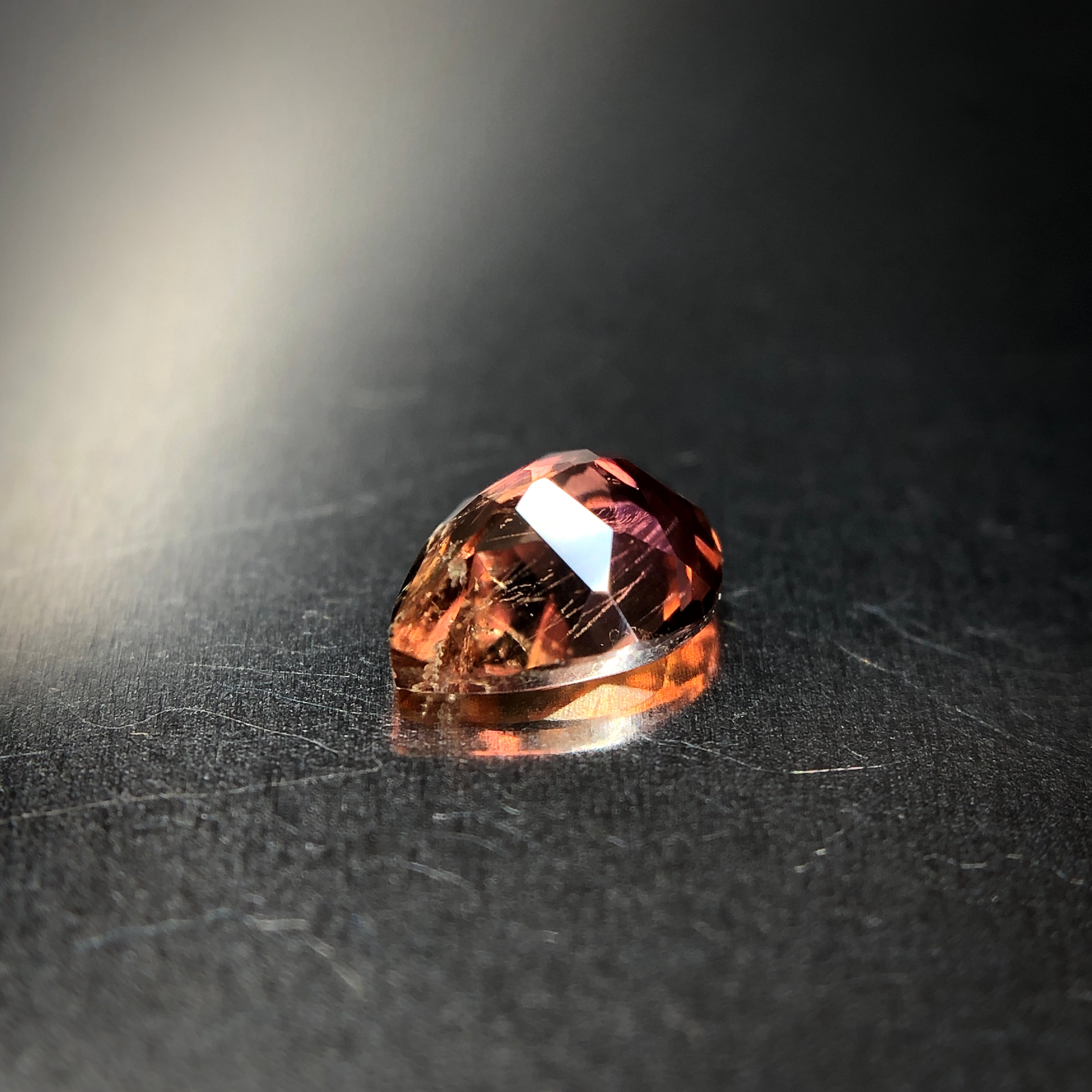 鮮やかに溶け合う黄橙桃色 0.3ct UP 天然 バイカラートルマリン