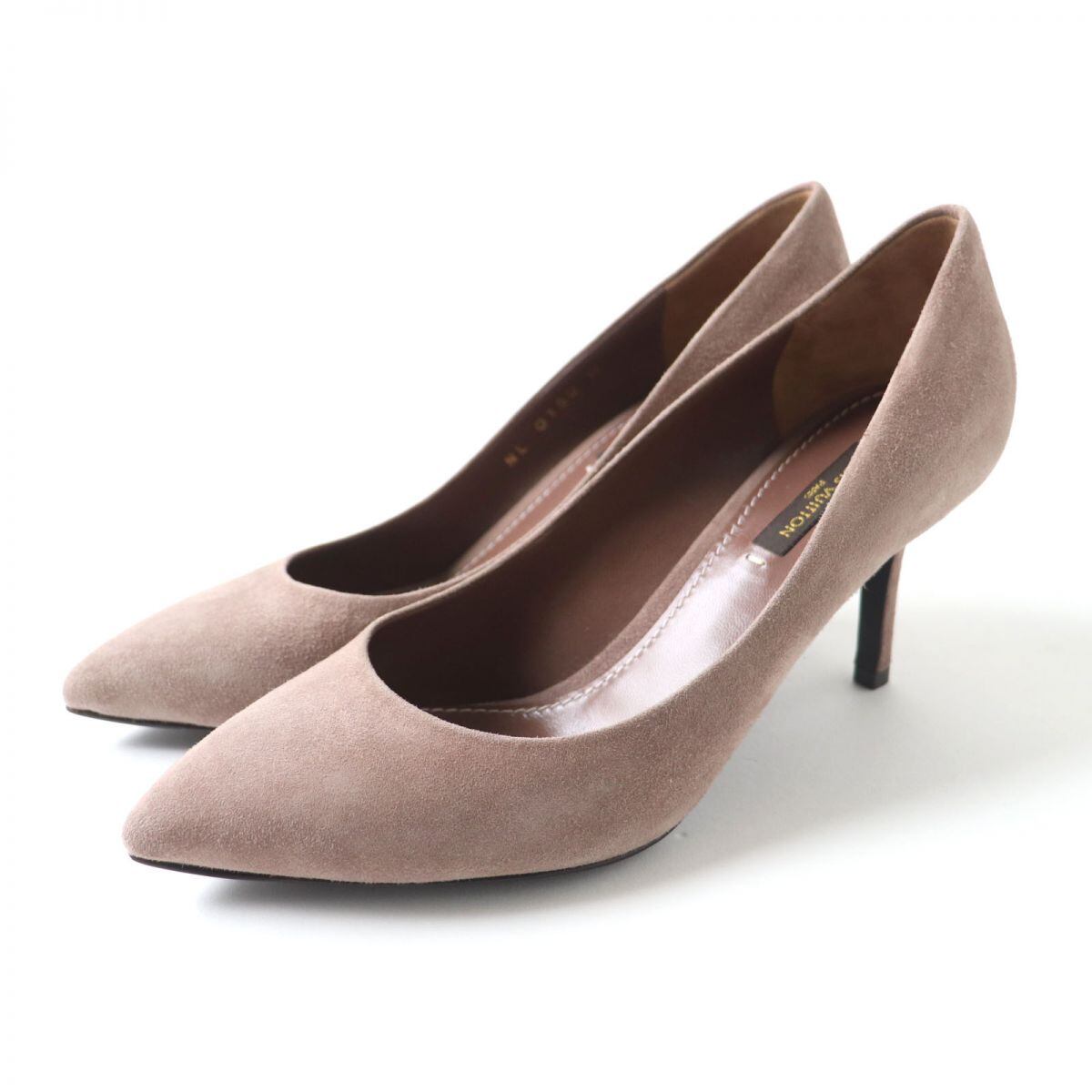 【LOUIS VUITTON】ブラウンレザー ポインテッドトゥヒール LOUIS VUITTON】ブラウンレザー ポインテッドトゥヒール
