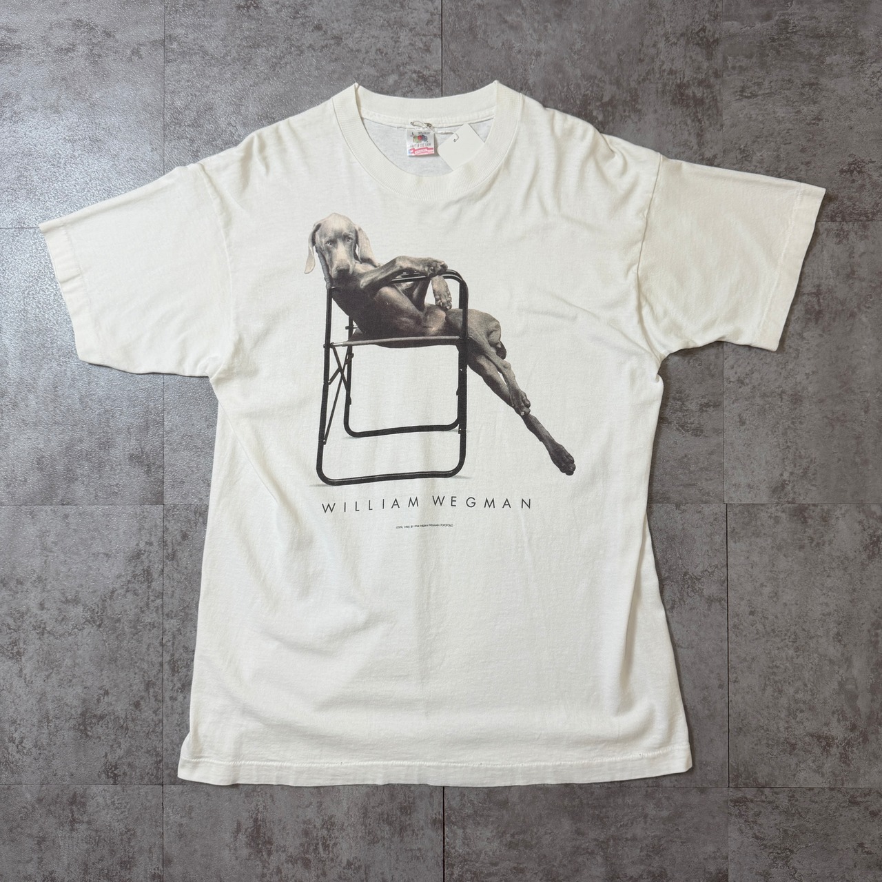 90's William Wegman "LOLITA" Printed T-Shirt USA FRUIT OF THE LOOM ART 90年代 ウィリアムウェグマン ロリータ プリント Tシャツ アメリカ ヴィンテージ ビンテージ Dog 犬 Photo フォト アート TT2026-0006 - 1