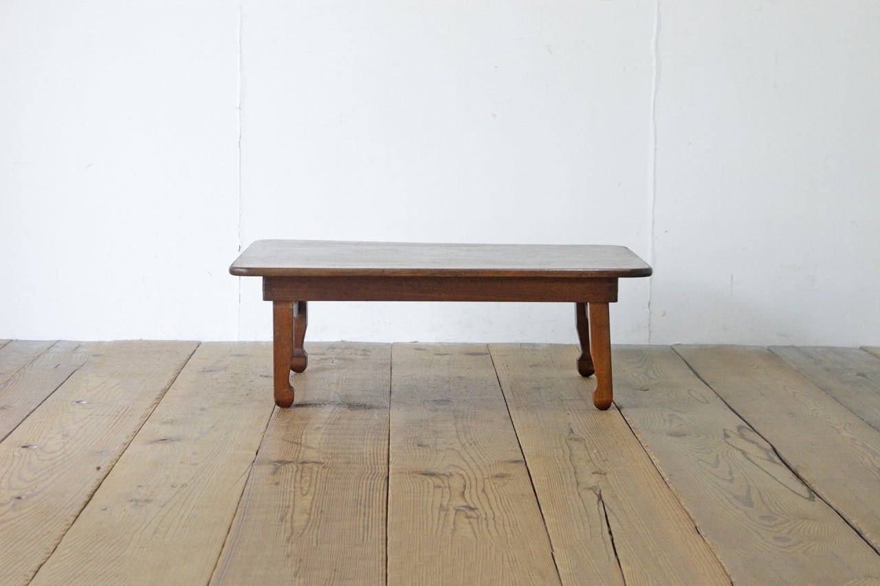 古い木製ローテーブル ちゃぶ台 座卓 レトロ アンティーク - 座卓