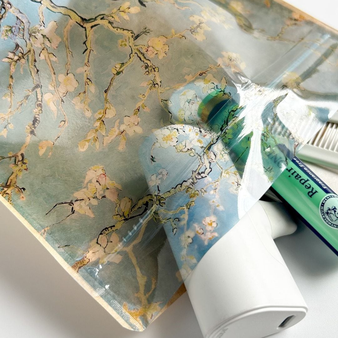 ゴッホ カレイドバッグ B：ひまわり・アイリス・花咲くアーモンドの木