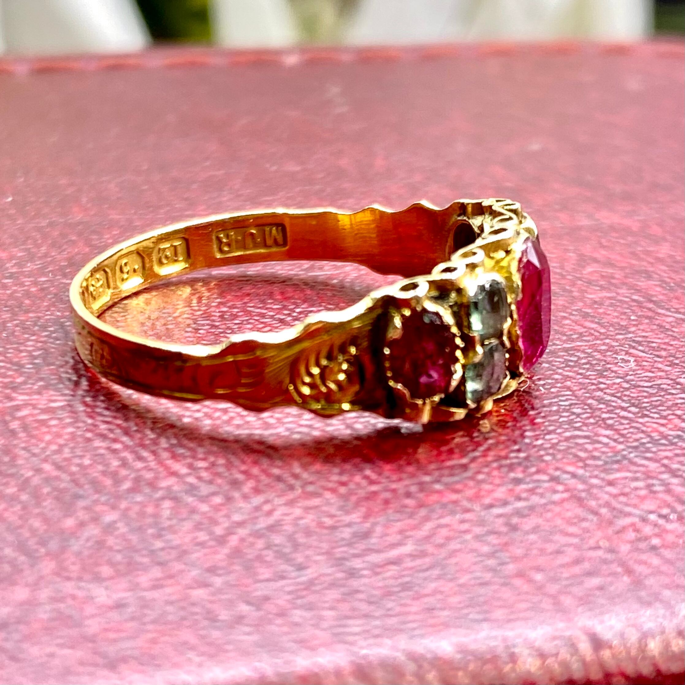 ヴィンテージ】ストーンリング 天然石 12号 一点物 アンティーク r1 硬かっ 