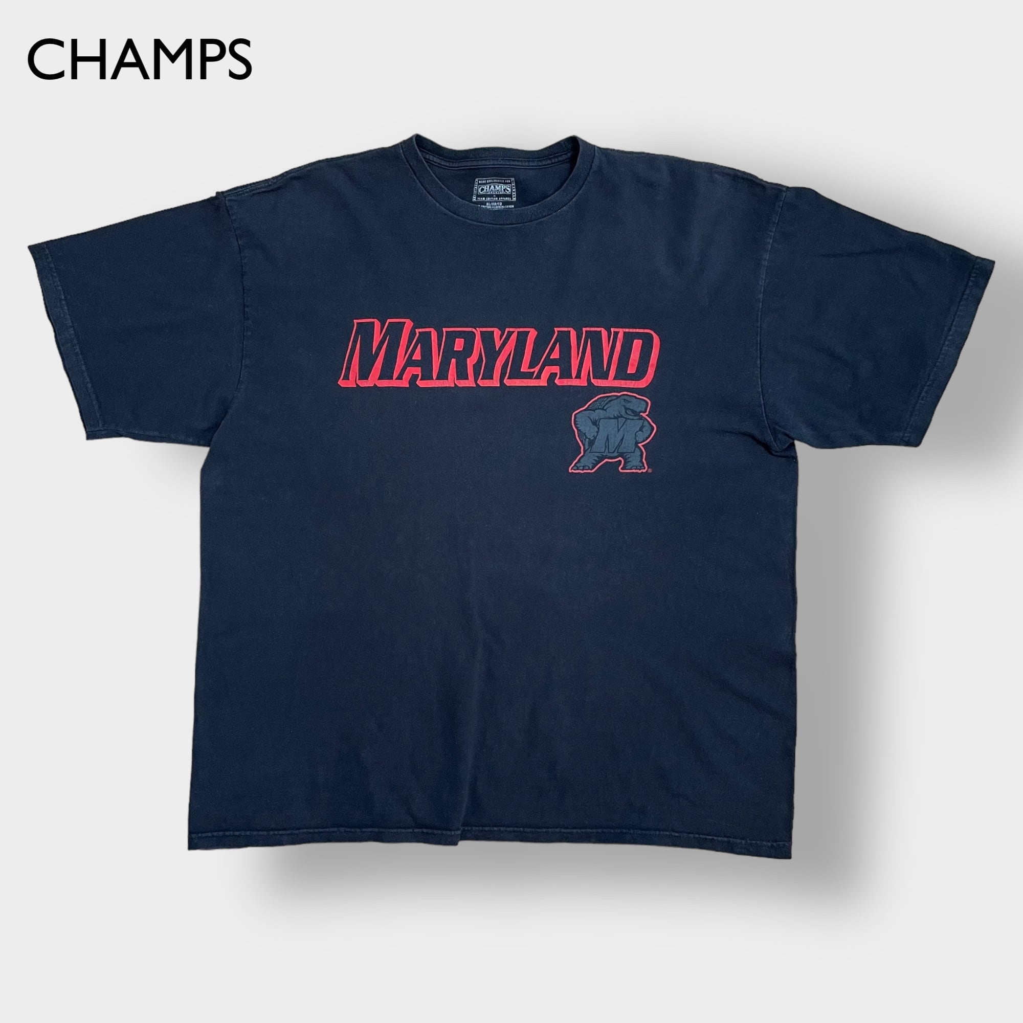 CHAMPS】カレッジロゴ メリーランド大学 プリント Tシャツ バックロゴ ...