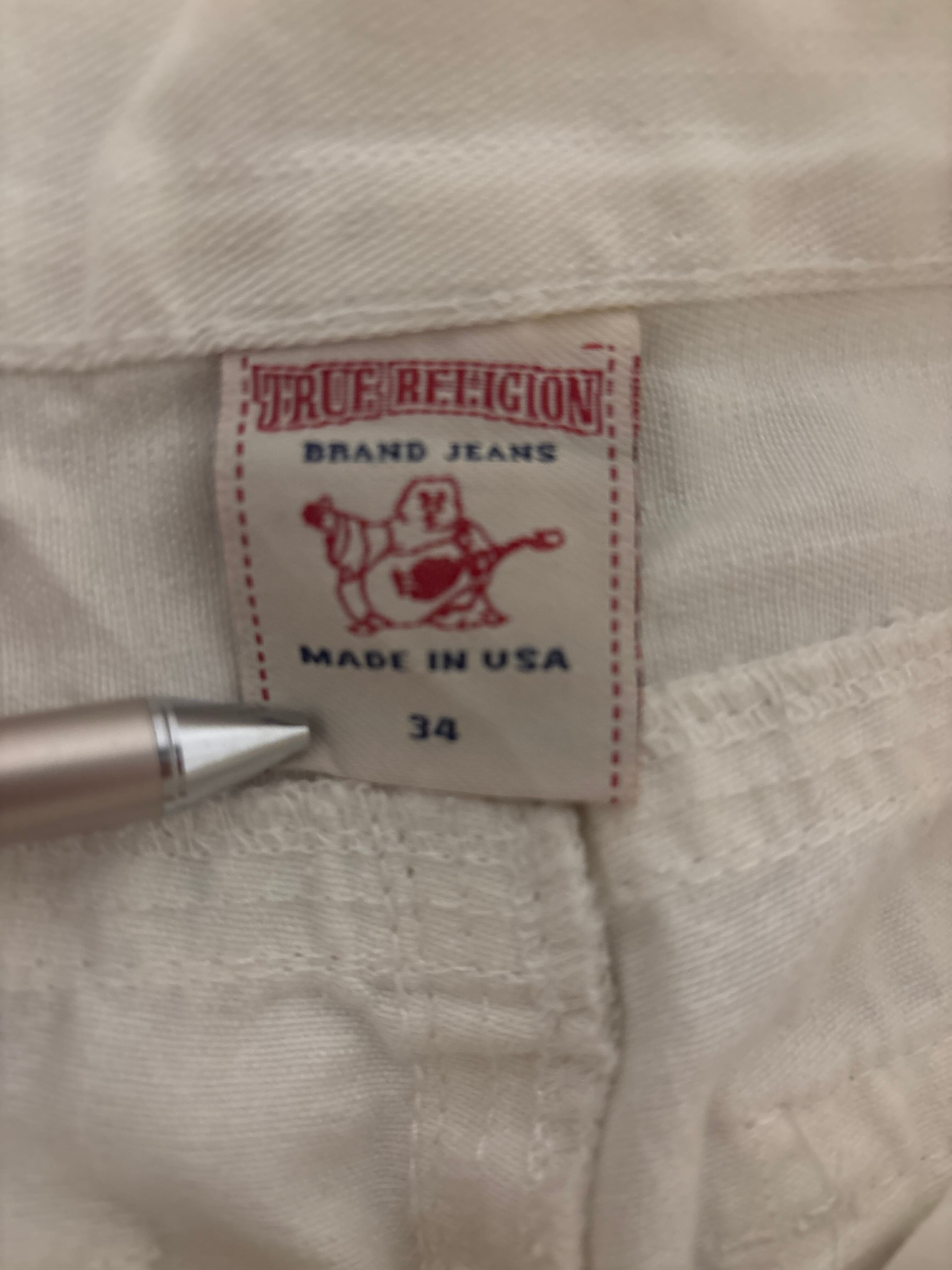 TRUE RELIGION デニム 白 W34 ストレート トゥルーレリジョン | 古着屋 