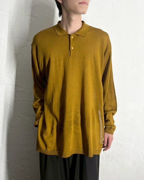 Y's（Yohji Yamamoto）L/S Linen Knit Polo