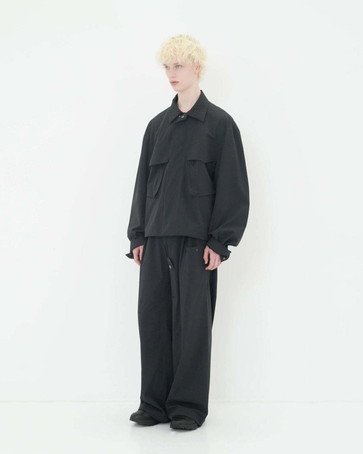 Tamme】PCS SHIRT JACKET BLACK | idealclasse