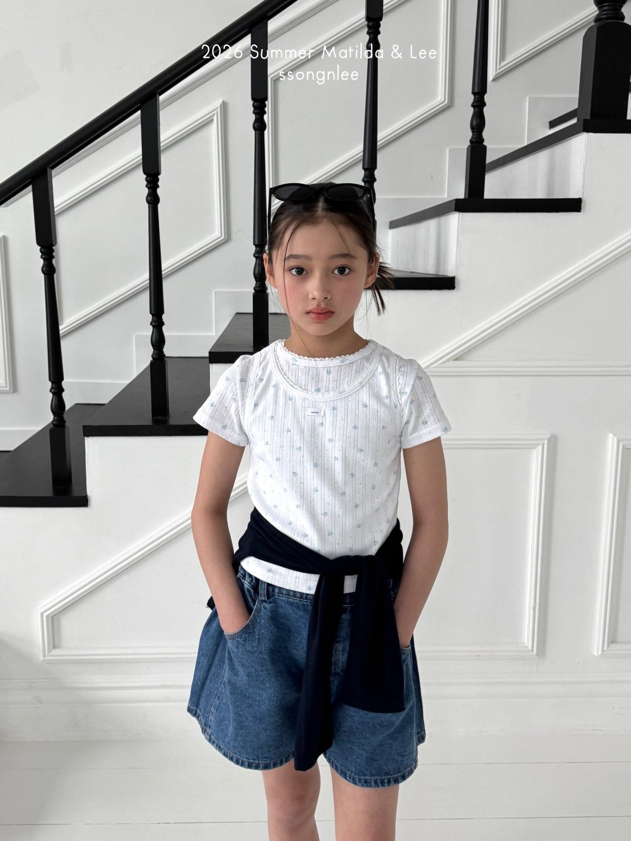 [Matilda&Lee] Pleated Denim Shorts (15/17/19) / [마틸다앤리] 주름데님반바지 (15/17/19)