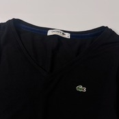 LACOSTE ラコステ Vネック ストレッチ インナー カットソー 36/ブラック