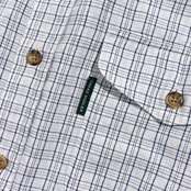 TARAS BOULBA タラスブルバ チェック 長袖シャツ ワークシャツ L/水色 ブルー系 メンズ アシックス製 アウトドア