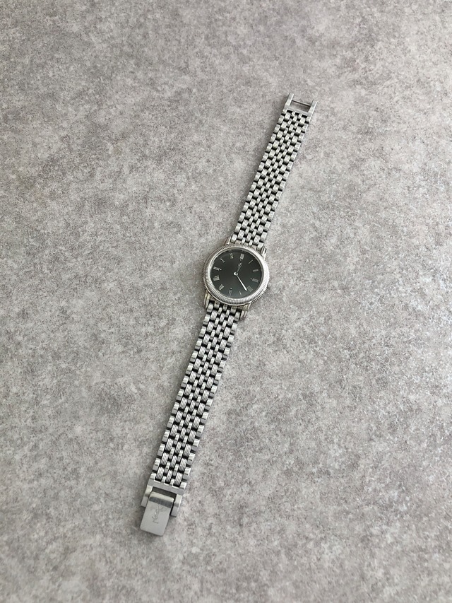 Yves Saint Laurent イヴ・サンローラン 腕時計 シルバー YSL ステンレススチール 5421-F46452 クウォーツ vintage ヴィンテージ オールド rij653