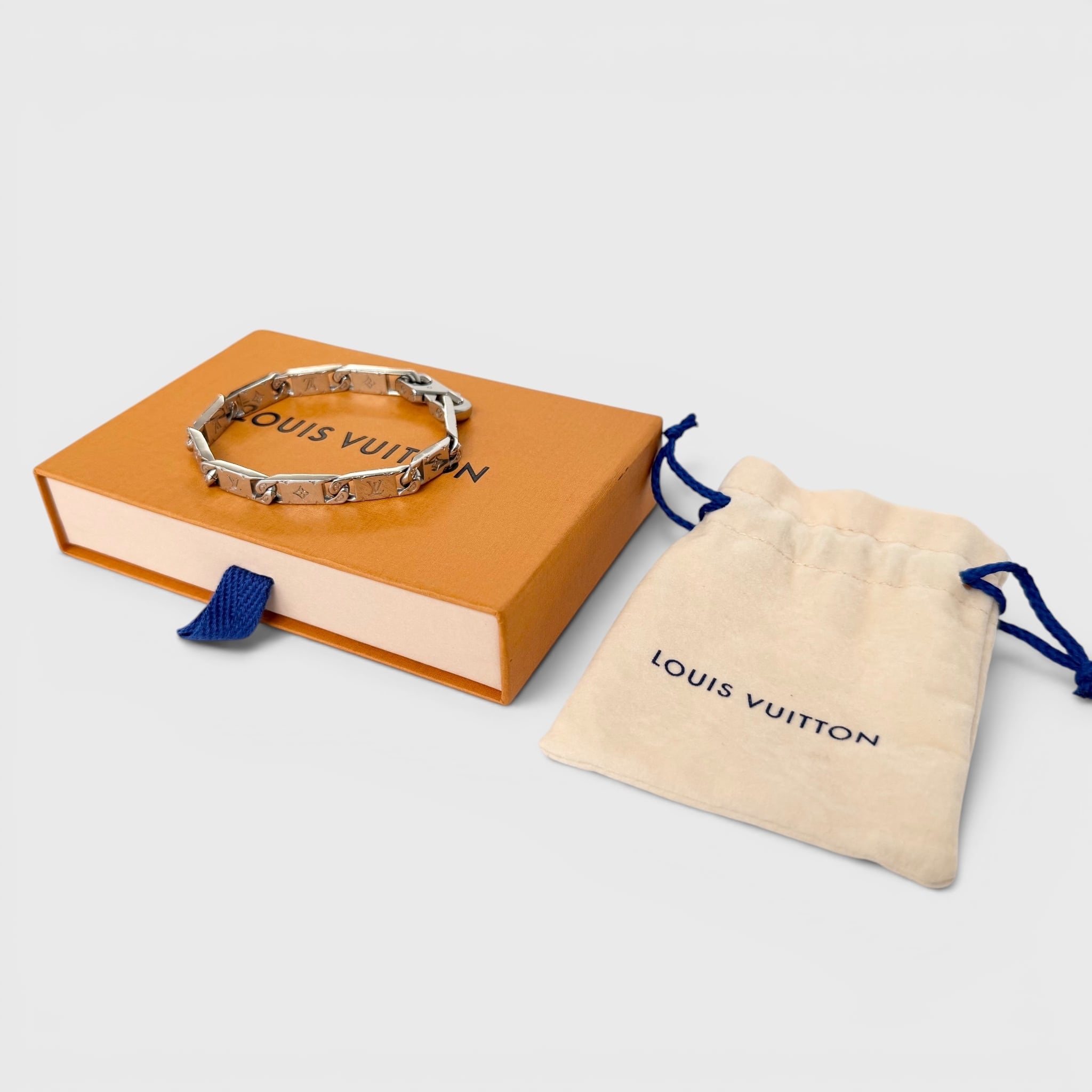 LOUIS VUITTON ブレスレット モノグラム タイドアップ シルバー