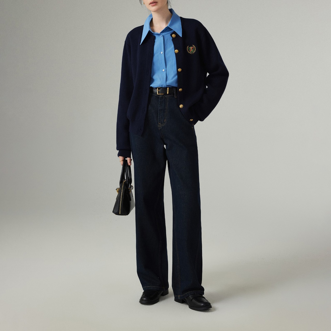 クラシカル ルーズフィットデニムパンツ H0042