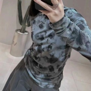 ink Flower Sheer Long Sleeve T-Shirt　2litr03312