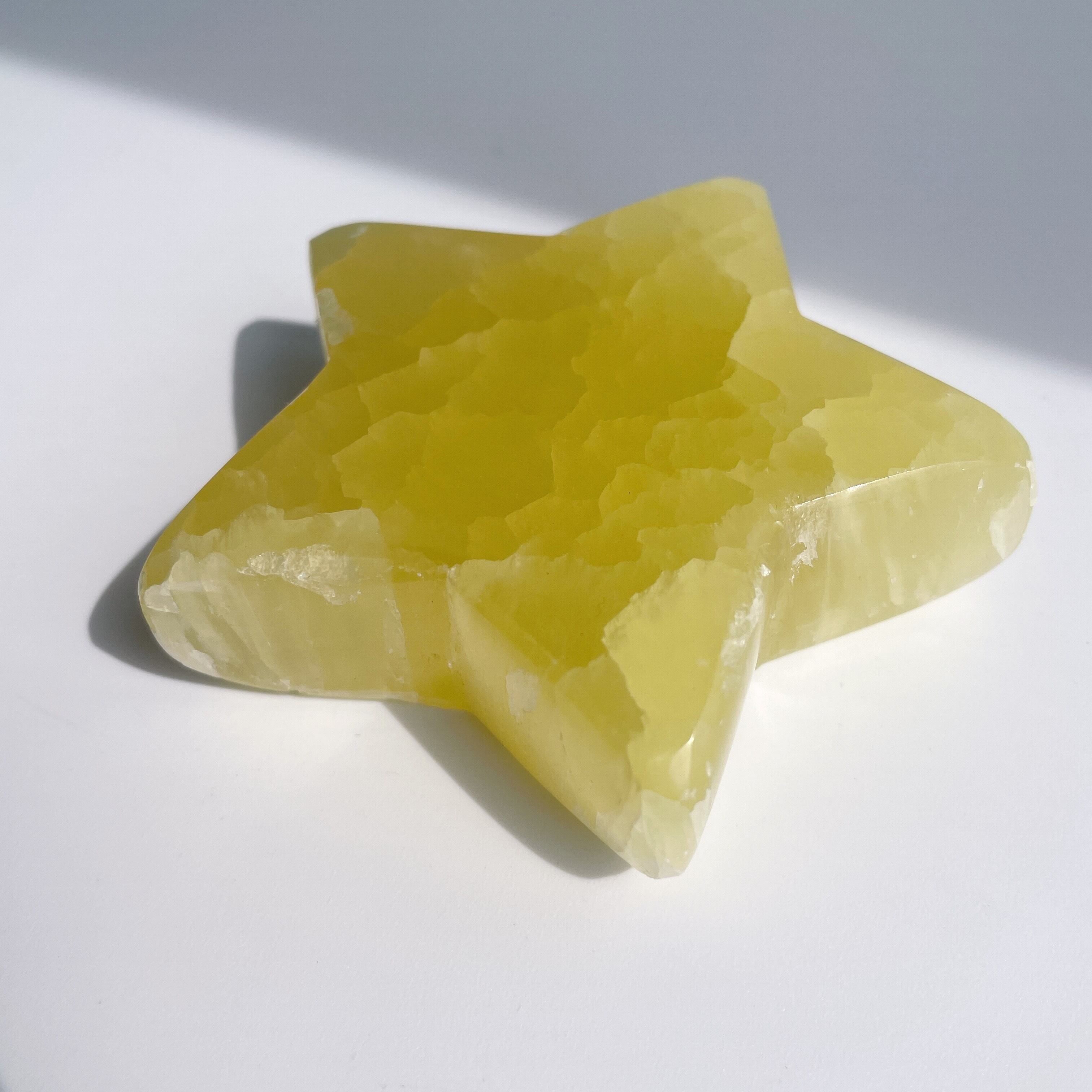 イエローカルサイト 星24◇Yellow Calcite◇パワーストーン・天然石