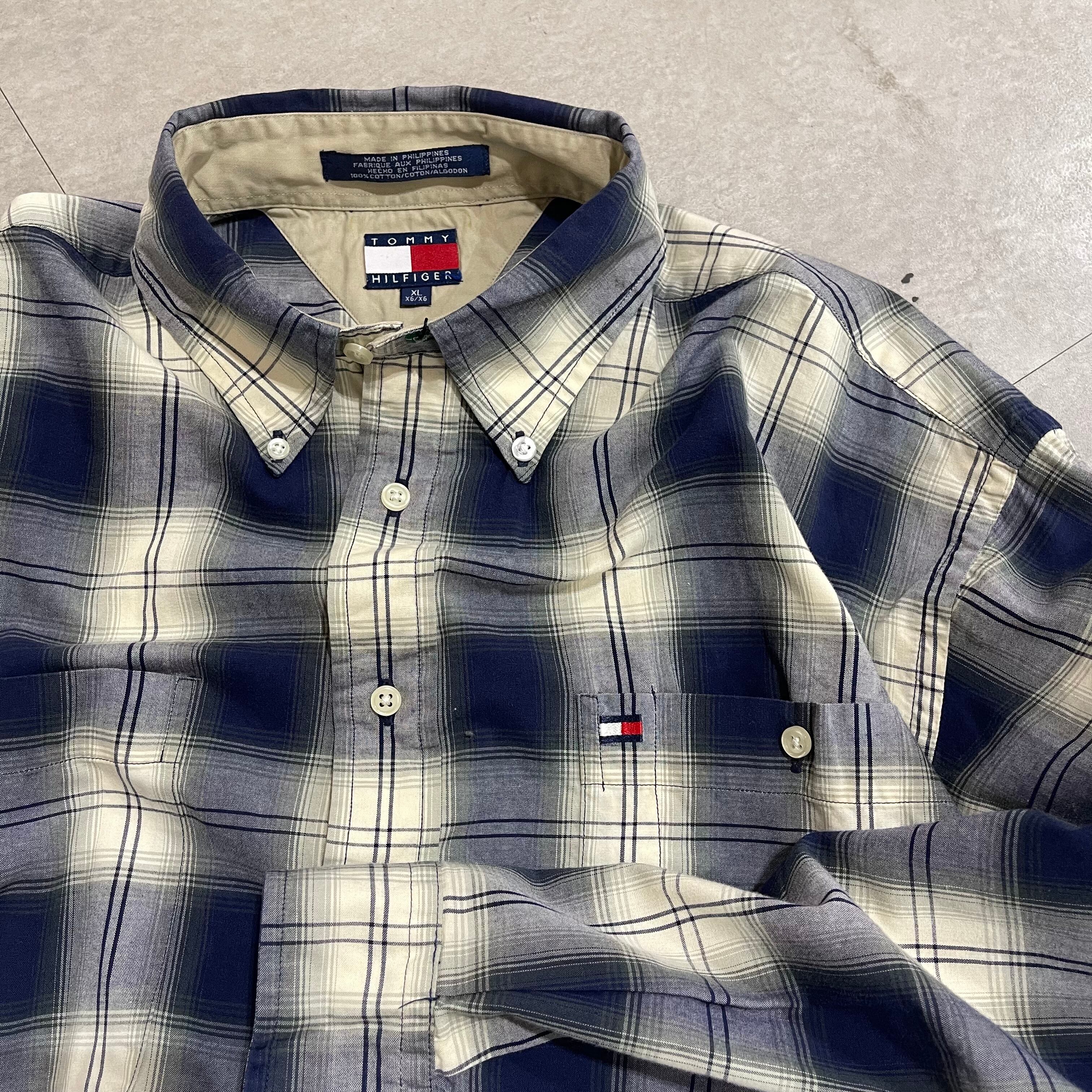 90年代 size:XL【 TOMMY HILFIGER 】トミーヒルフィガー チェック