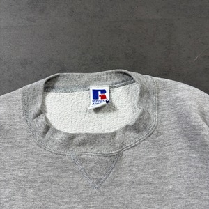90s Russell Athletic sweatshirt solid gray XXL 古着