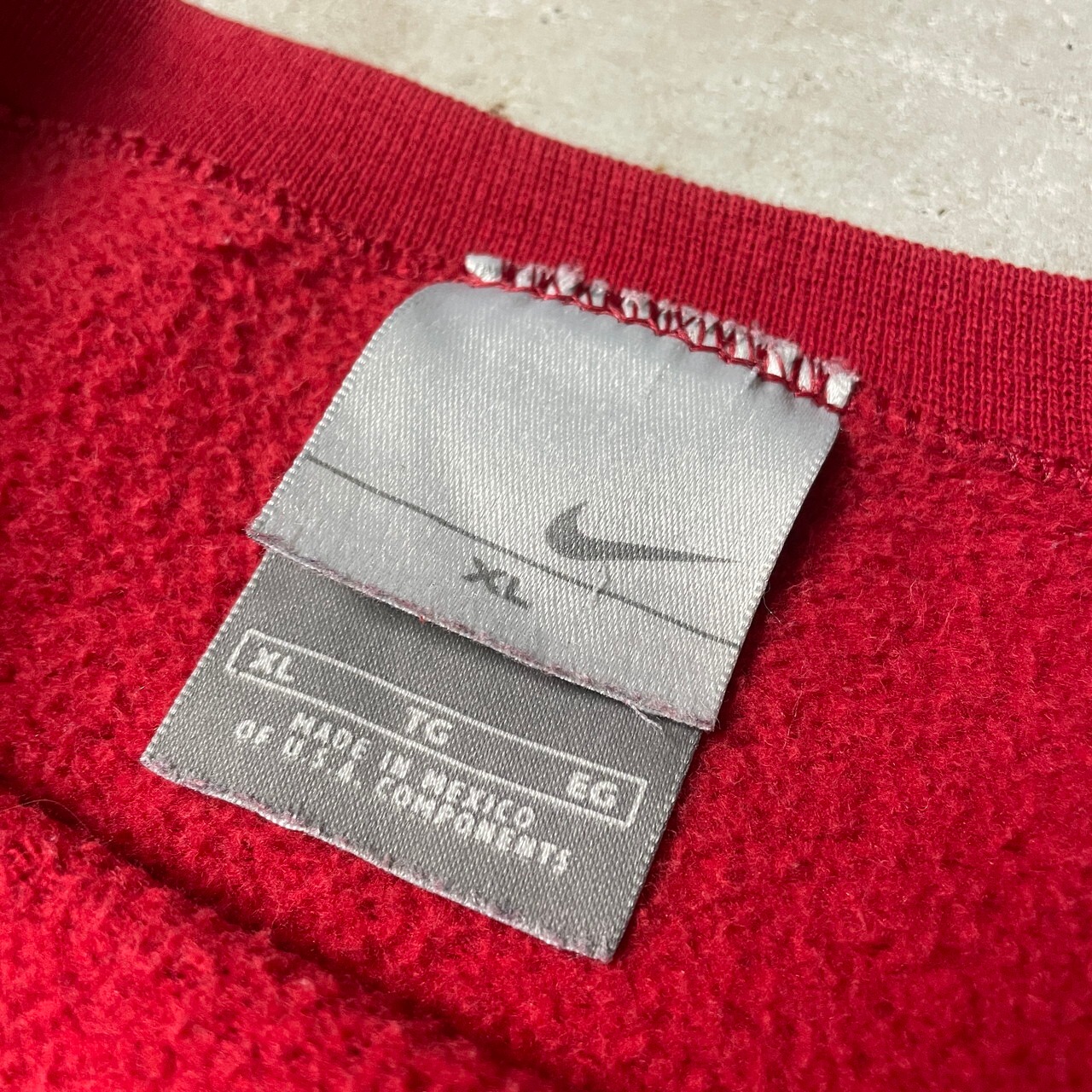 00年代 NIKE ナイキ スウェットシャツ スウォッシュロゴ刺繍 メンズ2XL 