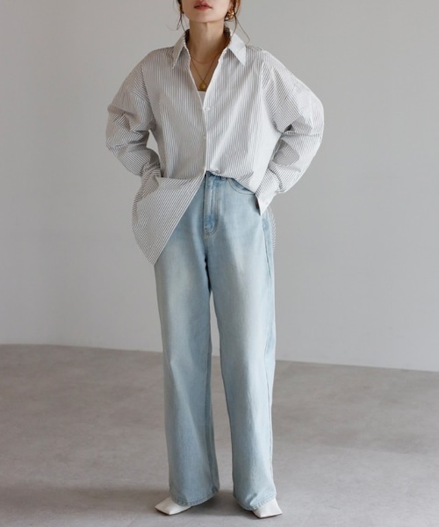 オーバーシルエットコットンシャツ