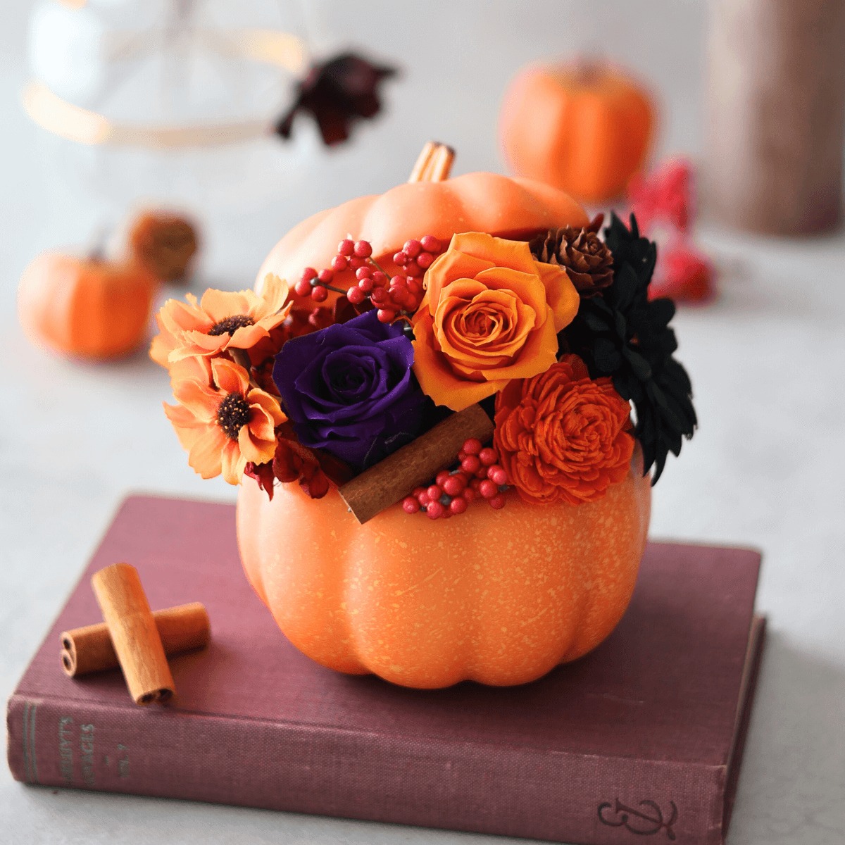 プリザーブドフラワー ギフト ハロウィン かぼちゃ パンプキン