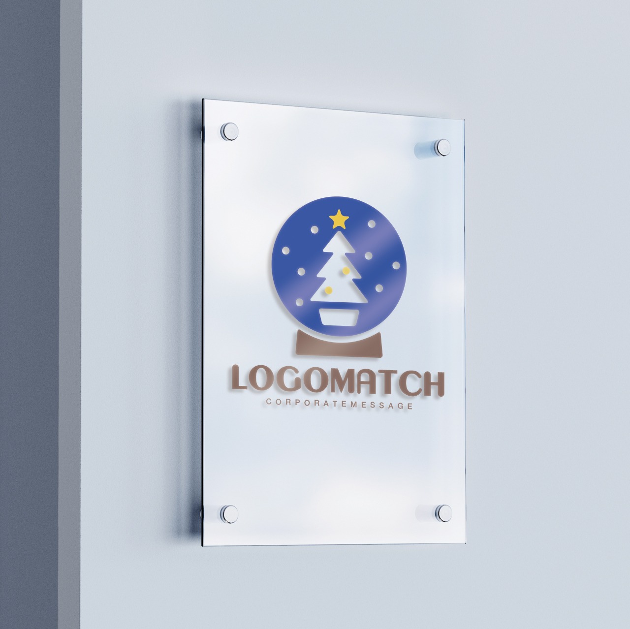 可愛いスノードームのロゴ