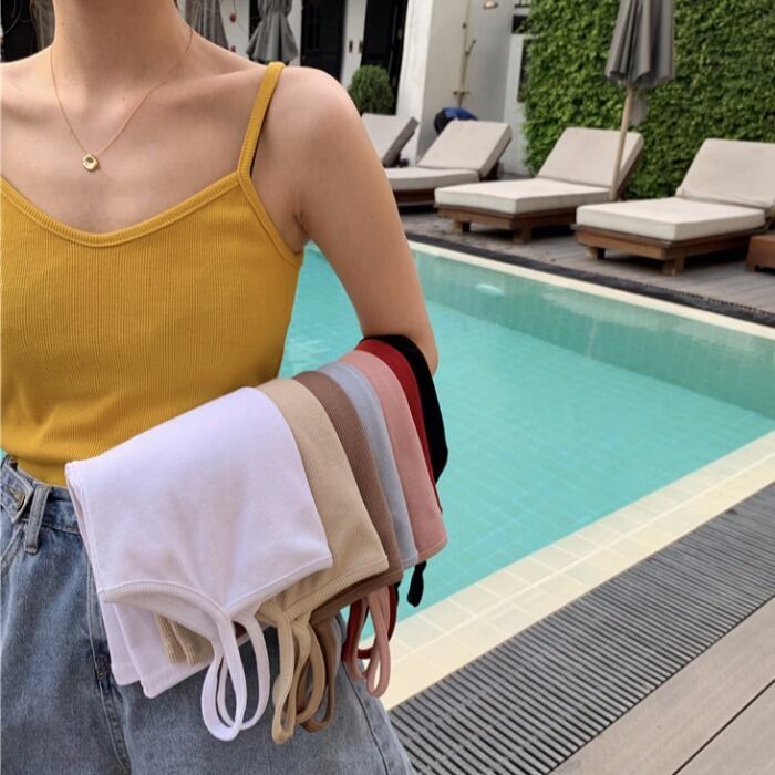 2020年夏の新作女性用バージョン、ボトムススリングベスト、無地ショートノースリーブトップ、アウターノースリーブトップ 1号婦人23171116477