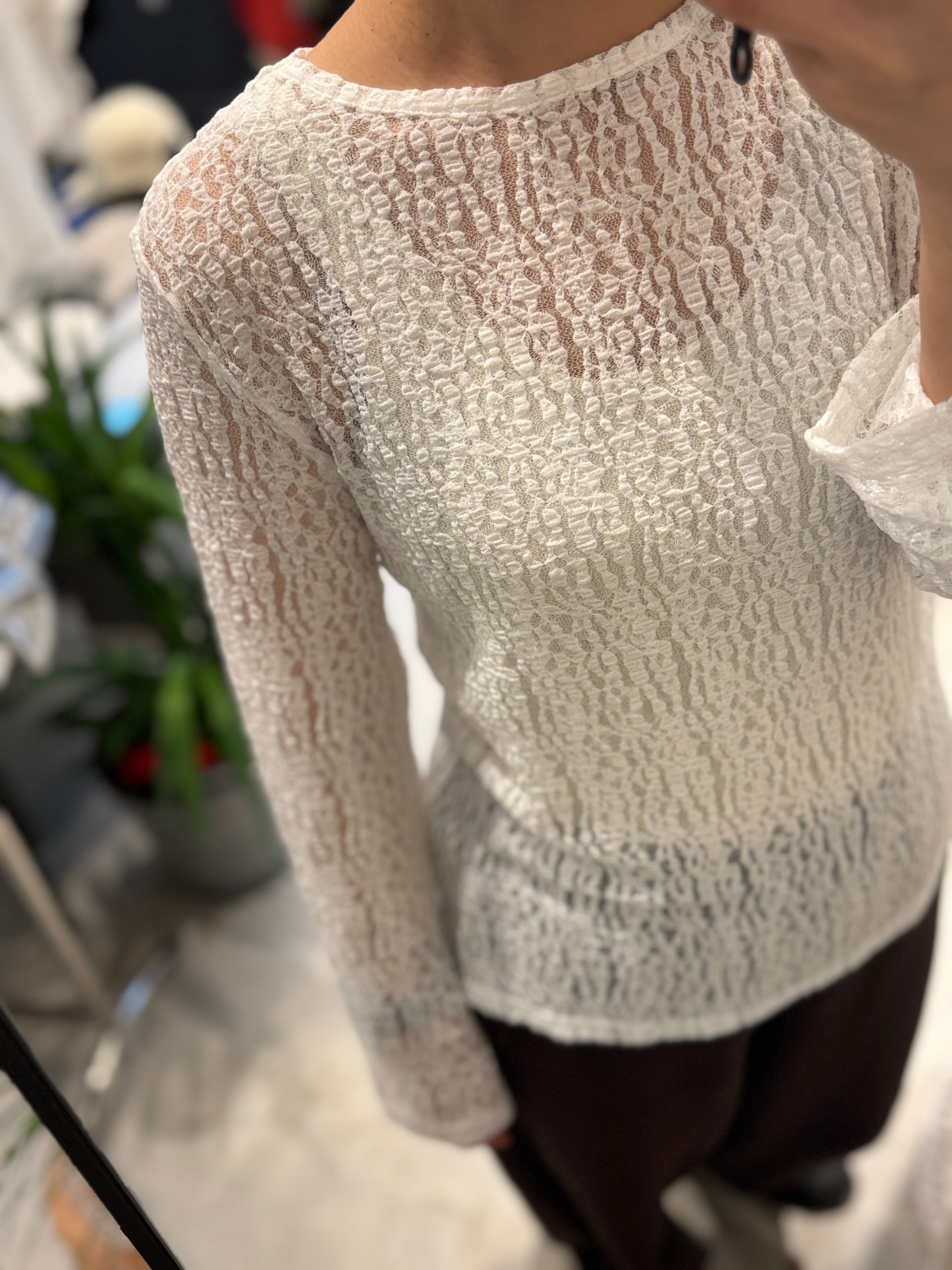 【SELECT】ストレッチレースプルオーバー 15-0702