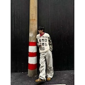 VINTAGE ストリート カモスリーブ ワッフルロングTシャツ T2231