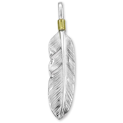 【鷲見太郎 Pendant ペンダント】Sフェザーペンダント/金巻02【送料無料】