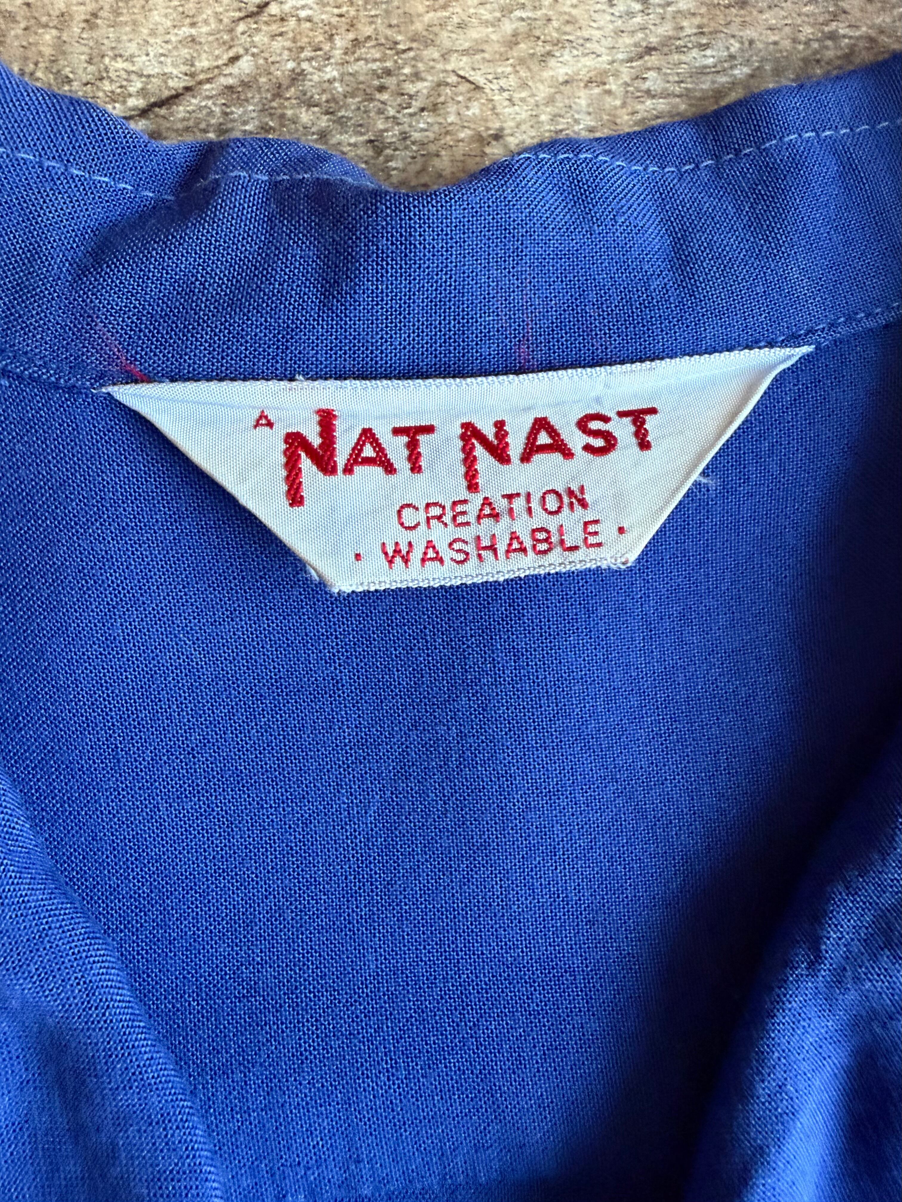 50-60s NAT NAST レーヨン ボウリングシャツ RAT FINK刺繍 | enishi