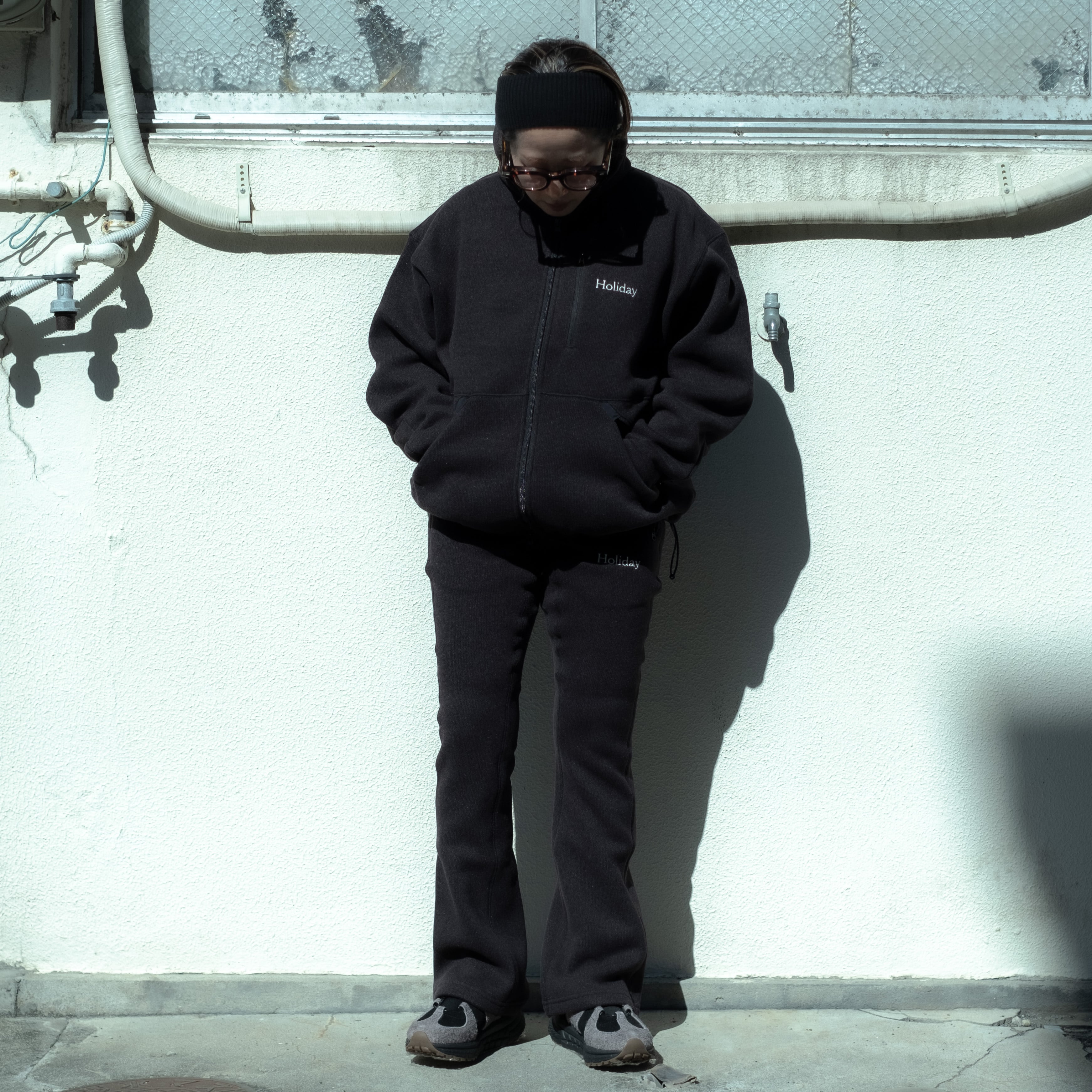 HOLIDAY】 thermal pro fleece flare pants (black) | olaf
