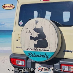 スペアタイヤカバー ジムニー,シエラ,ノマド,15インチ16インチ共用 JA11 JA12 JA22 JB23 JB64 JB74【Leisurely】